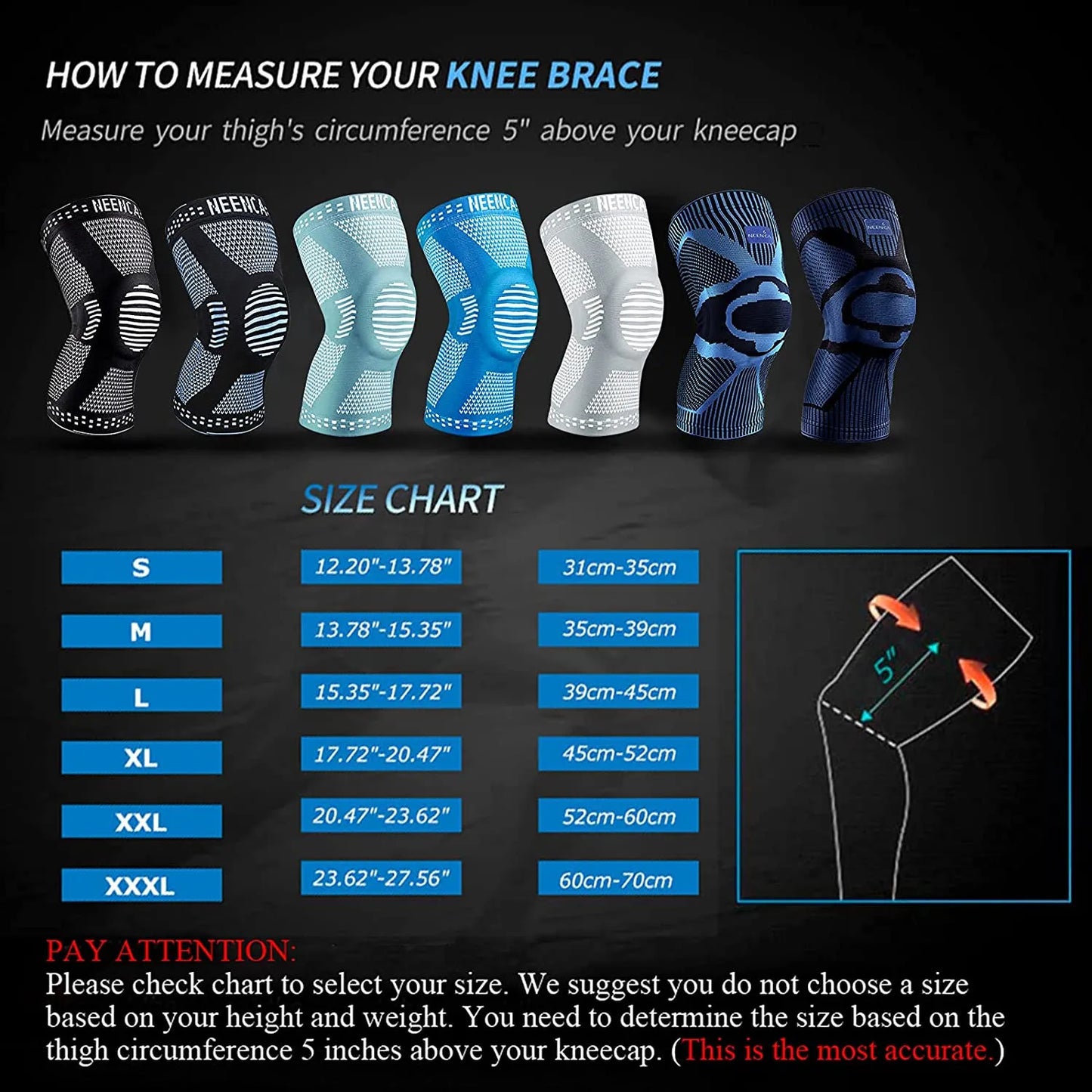 Knee support strap.